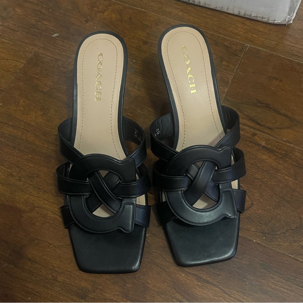 Try on Coach Women's Tillie Sandal size 10 - Picture 6 of 6